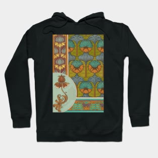 Abstract Floral Pattern Hoodie